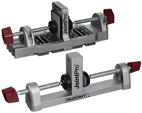 Milescraft 1311 Joint Pro Professional, Self-Clamping All Steel Doweling Jig - Quality - Includes 4 Guide Bushings for 1/4 in., 5/16 in. and 3/8 in. Dowels,Silver