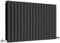 Milano Alpha Black Horizontal Double Flat Panel Radiator - 635mm x 1190mm