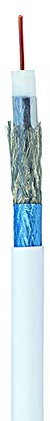 WISI Koaxialkabel MK 96 A 0500 – Antennenkabel 3-fach geschirmt, Klasse A+, >120dB – Brandklasse Dca – Für DVB-T, DVB-T2, DVB-C und DVB-S/S2 – Durchmesser 6,8mm, 500m, weiß