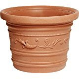 PEBSHOP Jarrón o plato redondo festoneado terracota (maceta Ø60 x 45 cm