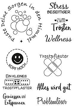 Stempel Clear von EFCO, Trostpflaster, A7 / 74 x 105 mm, 10 - teilig, transparent