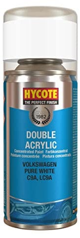 Hycote Double Acrylic Aerosol Car Spray Paint, Volkswagen - Pure White, 150 ml