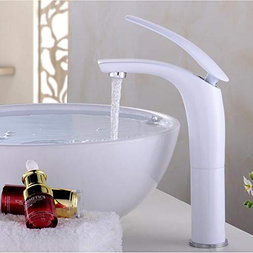 Waschtischarmaturen YHSGY Bemalte Waschtischarmaturen Hot & Cold Mixer Bad Waschtischarmatur Messing Gold/Chorme/Weiß/Rot Wasserhahn Kran