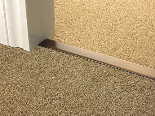 Stair Rods Double Z Carpet to Carpet or Carpet to Hard Floor Antique Brass Door Threshold (90cm)