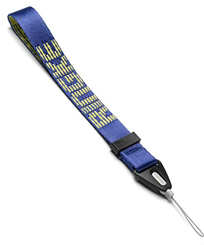 Ringke Hand Strap [Anti Theft and Drop] Multipurpose Adjustable Nylon Wrist Lanyard with Side-Release Buckle for Mobile Phone, Camera, Tablet, Keys, USB, etc. - Lettering Royal Blue