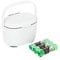 Addis Premium Kitchen Food Caddy Bin, White Grey, with 60 x 100% Compost Bags (3 Rolls of 20 liners), Single