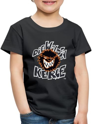 Spreadshirt Die Wilden Kerle Logo Wild Kinder Premium T-Shirt, 122/128 (6 Jahre), Schwarz