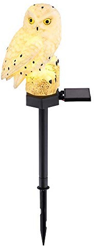 LED Solarleuchte Eule auf Erdspitz 0,06 Watt braun weiß 1x LED á 0,06W inkl.