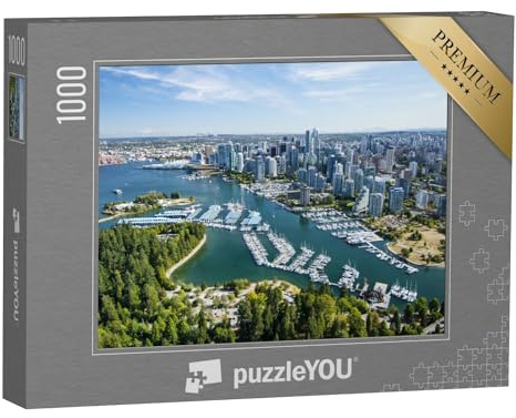 puzzleYOU: Puzzle 1000 Teile „Luftbild von Stanley Park, Coal Harbor und Vancouver, BC, Kanada“ – aus der Puzzle-Kollektion Kanada