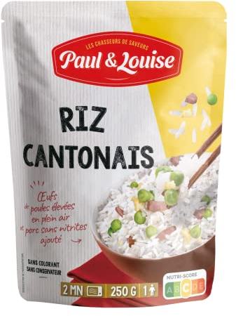 Paul & Louise - Riz cantonais 250g - Prêt en 2 minutes - Fabriqué en France