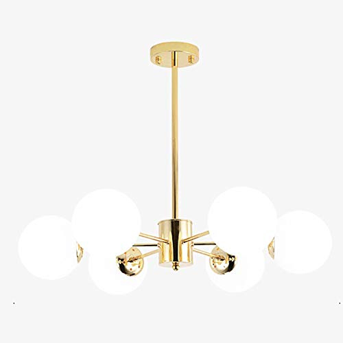 Gold Sputnik Kronleuchter Modernen Matt Glaskugel Kronleuchter Einstellbar Während Lighting Vintage Deckenleuchte Für Wohnzimmer,E27 Jane O'troll Bohnen Kronleuchter-Eine 6 kopf
