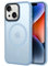 tigratigro Cover Magnetica per iPhone 13 Mini, Compatibile con MagSafe, Custodia Traslucida Opaca Posteriore Sottile Antiurto Protettiva Case, Protezione Antiurto di Grado Militare, Azzurro Sierra