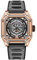 OBLVLO Luxusmarke Cool Leuchtende Männer Sportuhr Selbstwind Mechanische Automatische Uhr Quadratische wasserdichte Gummiuhr AK (AK-S-TBBG)