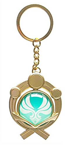 Genshin Impact Leuchtende Schlüsselanhänger - Inazuma Anemo Gold Spielfigur Anhänger - Charakter Cosplay Spielzeug