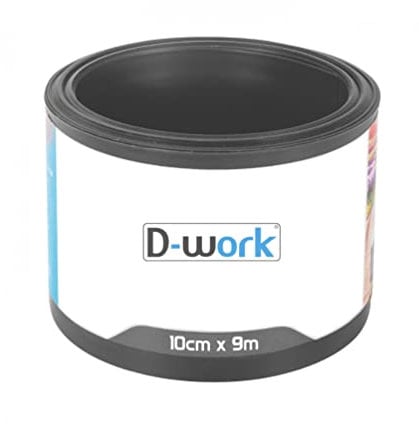 D-Work Bordure De Jardin Flexible Lisse en PVC Anti UV - 10cm x 9m - 1mm D'épaisseur - Gris Anthracite - Idéale pour délimiter parterres et allées