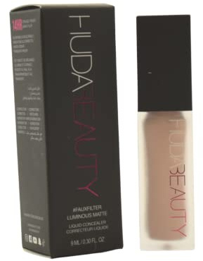 HUDA BEAUTY #FauxFilter Faltenfreier Korrekturroller mit modularer Abdeckung, leuchtend und matt, Joghurttropfen, 1,5 Beige