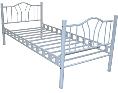 moebel direkt online Metallbett 90x200 cm Santi grau
