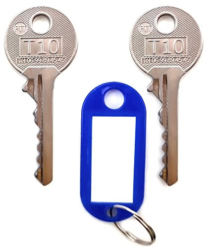 T10-PASS Pass PTT | Lot de 2 Clés Universelles T10 | Clé Boîtes aux Lettres Individuelles | Compatible avec 20% des Portes de Batterie | Qualité & Économie