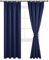 DWCN Vorhänge Blickdicht Gardine Verdunkelungsvorhang Gardinen mit kräuselband 2 Set H245 x B140 cm, Vorhänge Wohnzimmer für Schienensystem mit Vorhang-Krawatten, Thermovorhang, Dunkel Blau