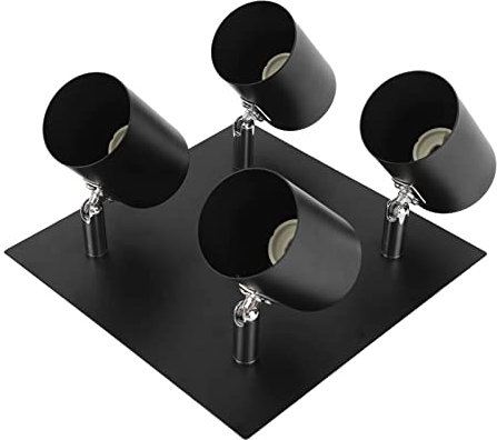 Garosa E27-Lampenfassung, 4-flammig, Industrielle Deckenschienen-Beleuchtung, Deckenstrahler, Schienen-Lichtsockel für Schlafzimmer, Küche, Glühbirnen Nicht Im Lieferumfang Enthalten