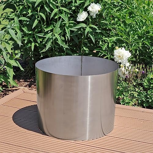 CLGarden Edelstahl Umrandung für 30 Liter Brunnenbecken Gartenbrunnen Brunnenumrandung für Terrasse und Balkon