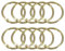 sourcing map Shower Curtain Rings, 12pcs - Carbon Steel Round Snap Shower Curtain Hooks, 1 Inch Loose Leaf Binder Rings for Shower Curtain Rods (Gold)