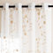 DWCN Beige Sheer Curtains Embroidery Floral Curtains Semi Voile Drapes with Eyelets Grommet Window Treatments for Living Room Bedroom 2 Panels 52 W x 63 L
