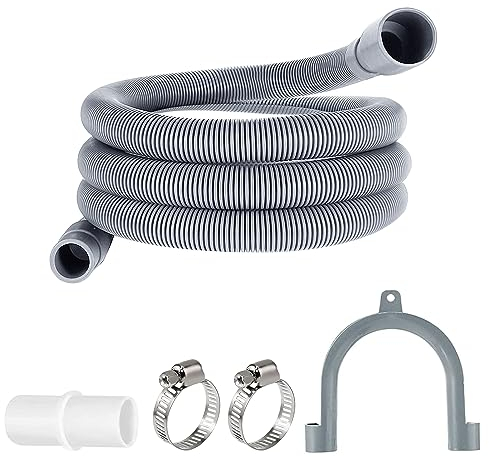 Ablaufschlauch für Waschmaschinen Abwasserschlauch Verlängerung 1M x 20mm waschmaschinenschlauch Universal Abwasserschlauch Verlängerung Set für Waschmaschine Geschirrspüler Trockner 20mm (1M)