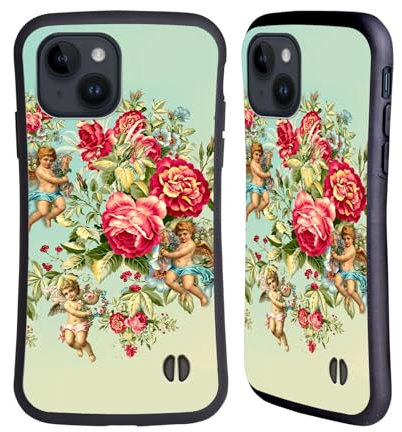 Head Case Designs sous Licence Officielle Mark Ashkenazi Roses Fleurs Coque Hybride Compatible avec Apple iPhone 15
