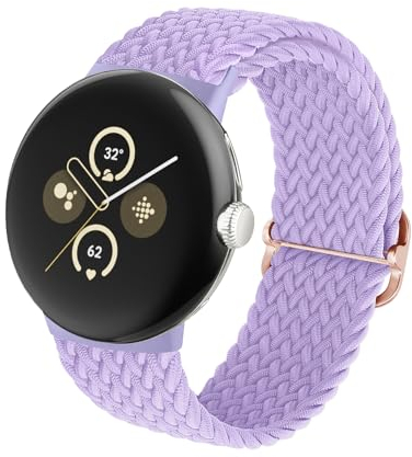 SimpleThings Bracelets tressés pour Google Pixel Watch 2/3 (41 mm) - 1 bracelet - Boucle sport réglable et respirante en nylon - Pour bracelet Pixel Watch homme et femme