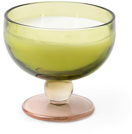 Paddywax Candele profumate vintage Glass Aura Collection in cera di soia con 2 stoppini, 170 g, lime nebbiato