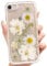 Abbery for iPhone SE Case 3rd/2nd/2020, iPhone 8/7 Case Clear Floral Pattern Cute Design Glitter&Sparkle Real Dried Pressed White Flower Slim&Thin Soft TPU Protective Women Girl's Phone Cover