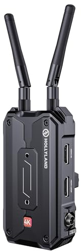Hollyland Pyro H Drahtloses HDMI-Videoübertragungssystem mit Dual-Band 4K30/1080p60, 400m Sichtweite, 60ms Latenz, bis zu 4 Empfängern, automatischer Kanalsuche und UVC-Livestreaming (1TX+1RX)