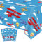 4 Packen Flugzeug Party Tischtuch Dekoration Flugzeug Tischtuch liefert 51 „x 86“ Einweg-Flugzeug Tischdecken Geburtstag Dekorationen für Kinder