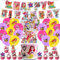 32 Pcs Cantante Femenina Globos Decoraciones de Cumpleaños,con Cantante Pegatinas,Cantante Banner de Feliz Cumpleaños,Topper de Pastel,Globo de Látex,Fiesta de Cumpleaños para Niños