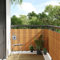 Streifenmarkise für Balkon, Balkonmarkise aus Polyrattan, Hellbraun, 500 x 80 cm, Markisen für Balkon, Terrasse, Balkon, Sichtschutz