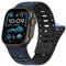 HITZEE Sportarmband Kompatibel mit Apple Watch Armband 49/46/45/44/42mm, Silikon Magnetisch Herren mit Dornschließe Band Kompatibel für iWatch Ultra 2 Serie 10 9 8 7 SE 6 5 4 3 2 1, Dunkelblau/Schwarz