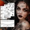 Halloween Tattoo Gesicht,Gesichtstattoo Lidschatten Wimpern Temporäre Tattoos mit Fledermäuse Spinnen und Spinnennetz Motive Aufkleber für Karneval,Maskerade,Halloween Tag der Toten Kostüm Damen