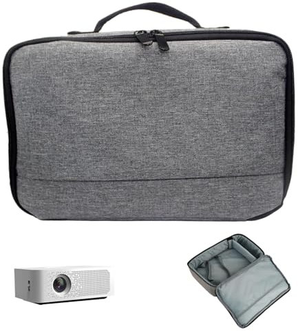 Projector Carrying Case Projector Case Waterproof Shock Resistant 7.7X5.9X6.5In Projector Bag With With Accessories Storage Pockets Zippered Handled Oxford Projector Carrying Case, Projector Bag