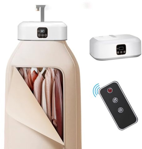 Secadora de Ropa portátil, Secadora portátil con Bolsa Secadora, secadoras con Bomba de Calor 2H de Secado rápido 600 W de bajo Consumo, Secadora Colgante con función de Temporizador y Control