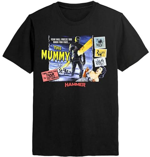 The Mummy - Hammer Horror Movie Film Poster Mens T Shirt L Black