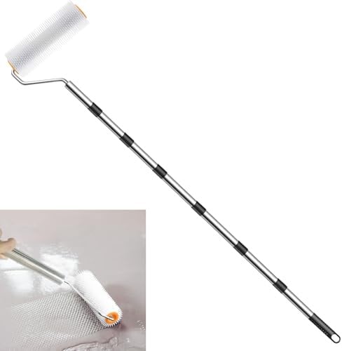 Avluftningsrulle taggrulle 204 cm, avtagbar infällbar spikrulle, utjämningsmassa, luftningsrulle, luftningsrullsset, golvbeläggning set