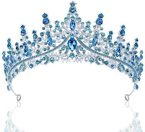 QGGTQG Krone Damen, Tiara Hochzeit, Diadem Hochzeit, Prinzessin Krone, Krone Braut, Kristallkrone Strass Krone für Geburtstag Party, Brautparty, Karneval, Prinzessin Krone Kostüm Usw