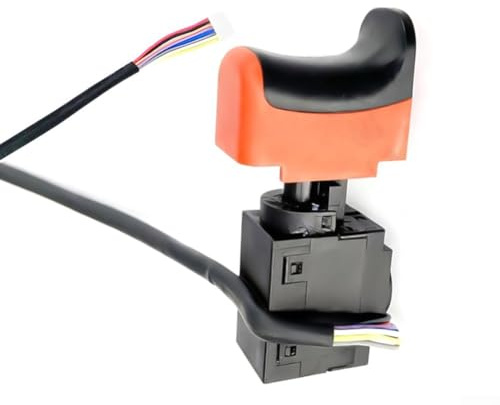 Netzschalter für elektrische Bohrmaschine, 45x20mm Schwarz Ersatzteil passend für SB12BL SB18LBL BS18LTXBLI Modelle Hochwertiger Nicht-OEM Schalter für Bohrhammer Einsatz in Werkstatt oder