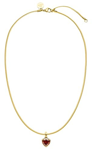 Purelei Sleeky Red Heart Kette Damen – Halskette Damen aus langlebigem Edelstahl – Wasserfeste Halskette – 40-45 cm Länge verstellbar – Schmuck für deinen individuellen Look