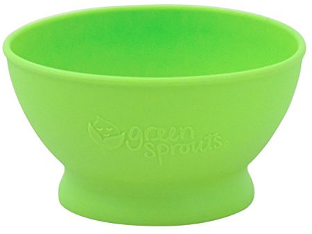 Cuenco para Bebé - Green Sprouts - Ideal Para el Aprendizaje - Color Verde - Silicona Duradera - Indicado a partir de los 6 Meses - Apto para Lavavajillas - Materiales Sostenibles
