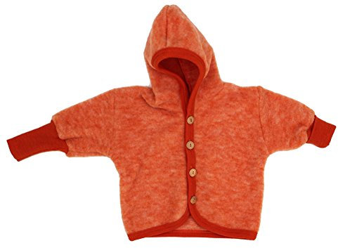 Cosilana Jäckchen mit Kapuze, Größe 50/56, Farbe Safran-Orange malange - Vertrieb nur durch Wollbody®
