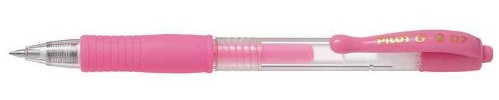 Pilot G2 07 Gel Ink Ballpoint Pens Set of 6, Pastel Pink