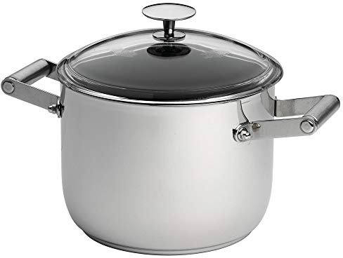 SERAFINO ZANI Vickers Pentola cm 20 c/Coperchio Acciaio Esterno Antiaderente Interno INDUZIONE