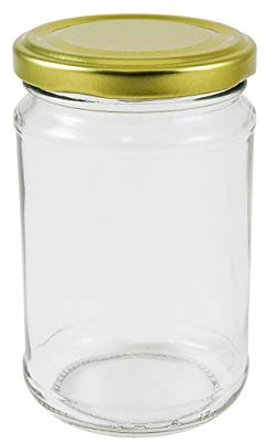 12oz Jam Jars(300 ml) Pack of 36 - including gold lids, ideal for jams and preserves